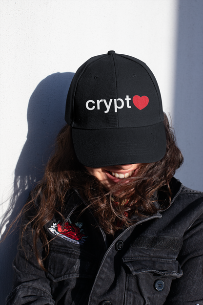 Crypto Love Embroidered Flexfit Hat