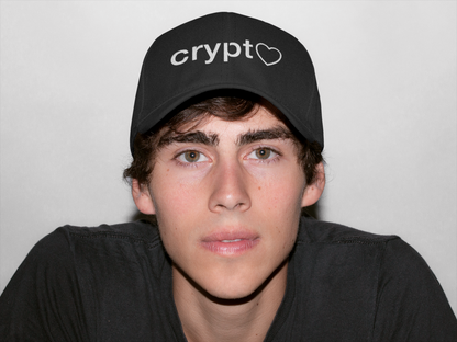 Crypto 🤍 Hollow Heart Embroidered Flexfit Hat