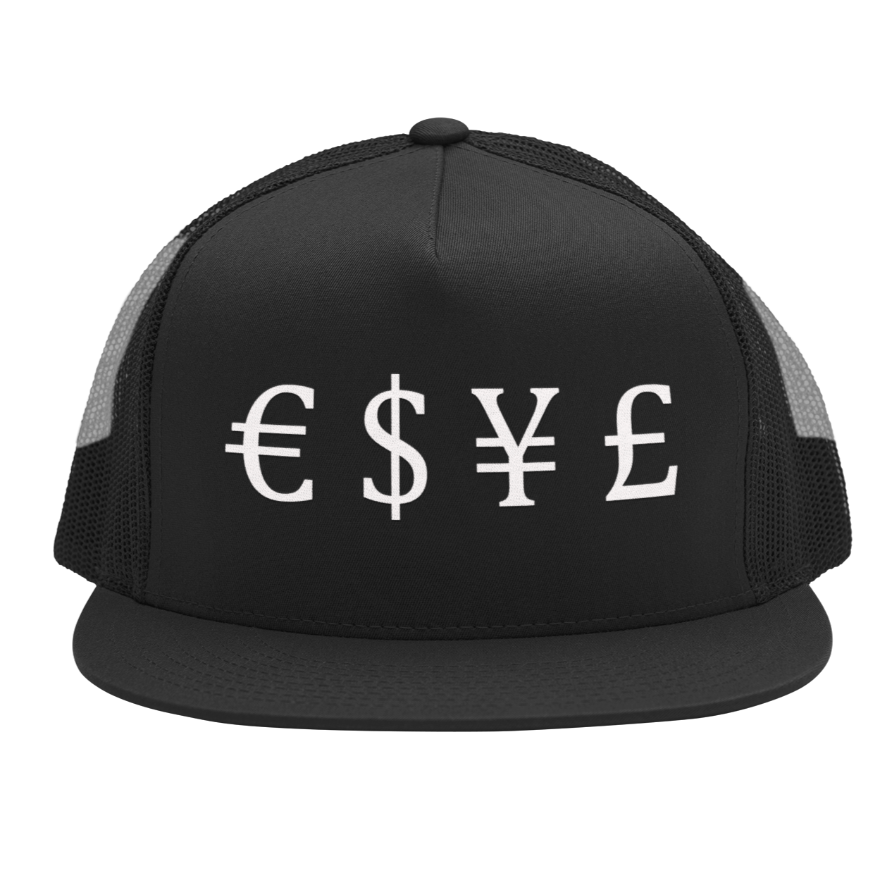 Four World Currencies Trucker Hat