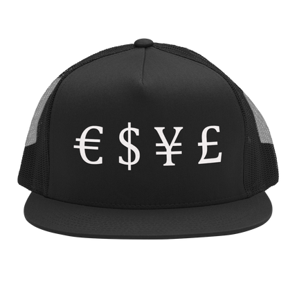 Four World Currencies Trucker Hat