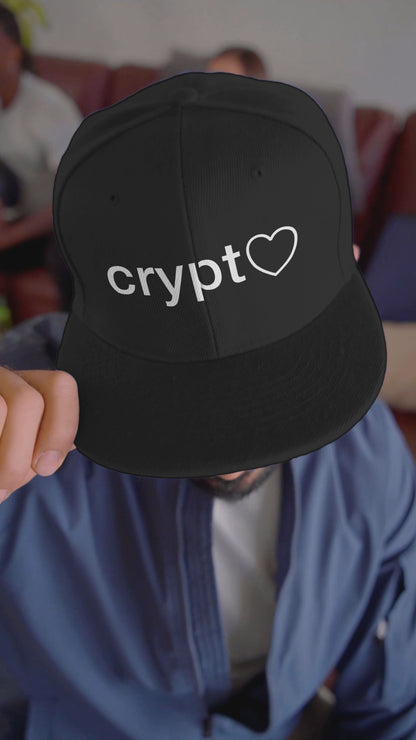 Crypto 🖤 Hollow Heart Embroidered Snapback Hat