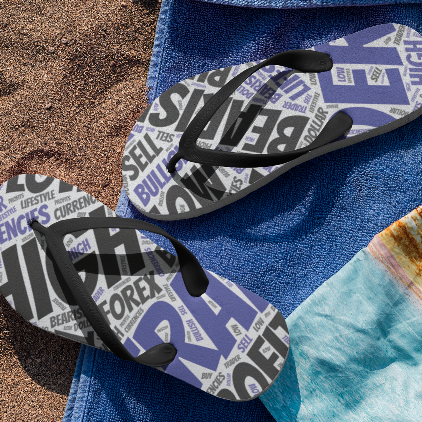 Trader Jumble Print Mix Flip Flops