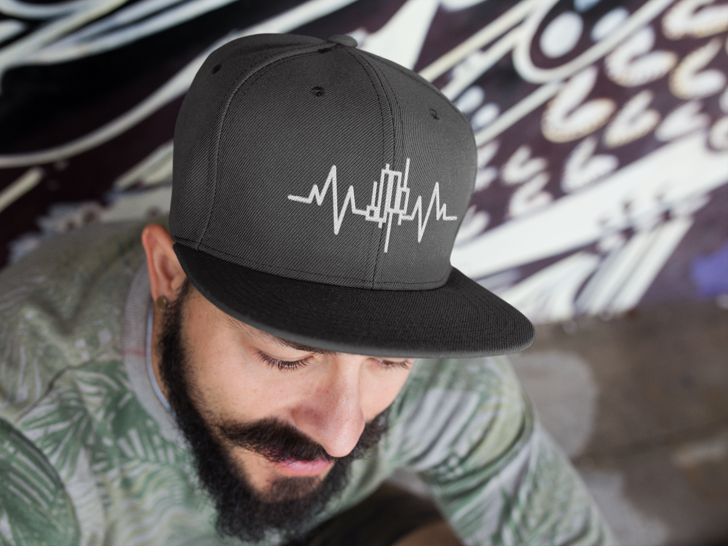 Heartbeat of a Trader Embroidered Snapback Hat