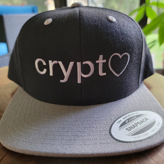 Crypto 🖤 Hollow Heart Embroidered Snapback Hat